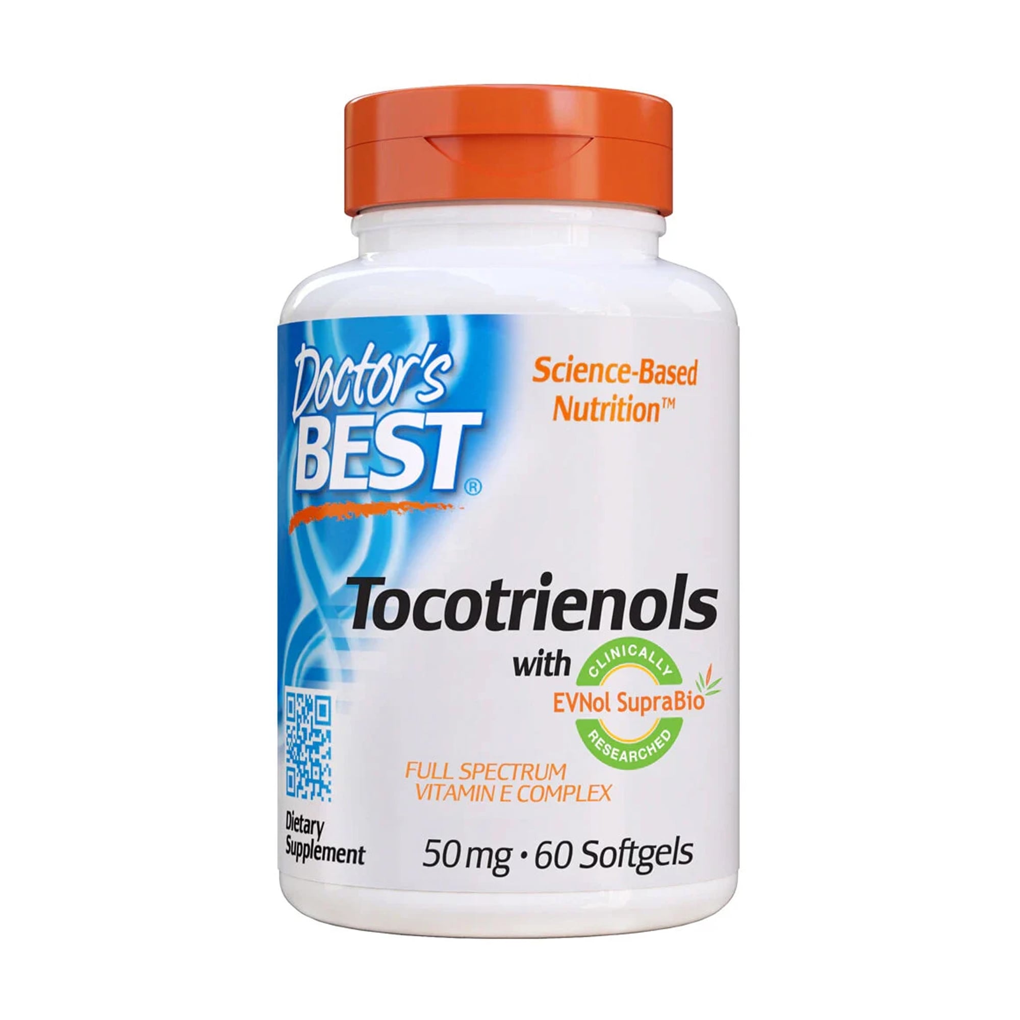 Уцінка! Токотрієноли Doctor's Best Tocotrienols With EVNol SupraBio 50 мг, 60 гелевих капсул